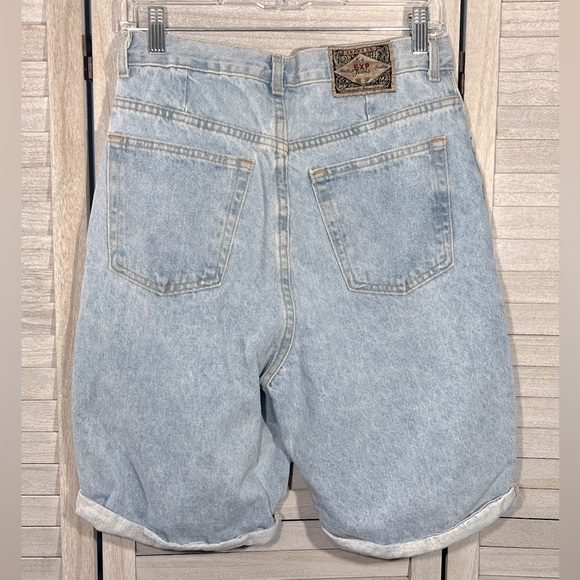 EXPRESS Vintage High Waisted Jean Shorts Light Wash-11/12 - Picture 4 of 4